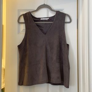 Faux Suede Grey Tank